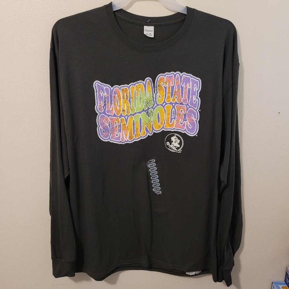 Florida Seminole Gray Long Sleeve Tee Shirt (XL)